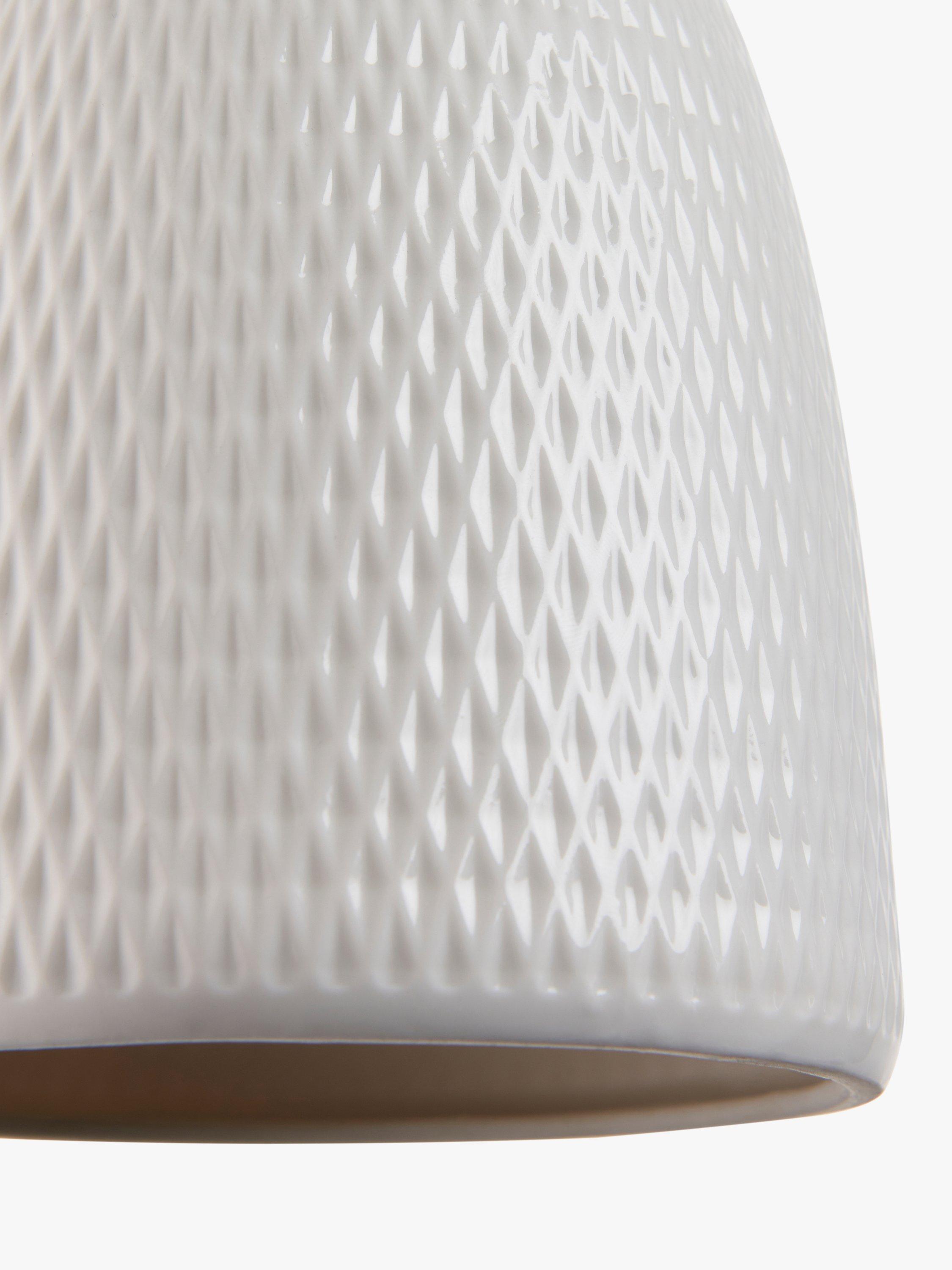 John Lewis textured porcelain lamp shade white (British brand)