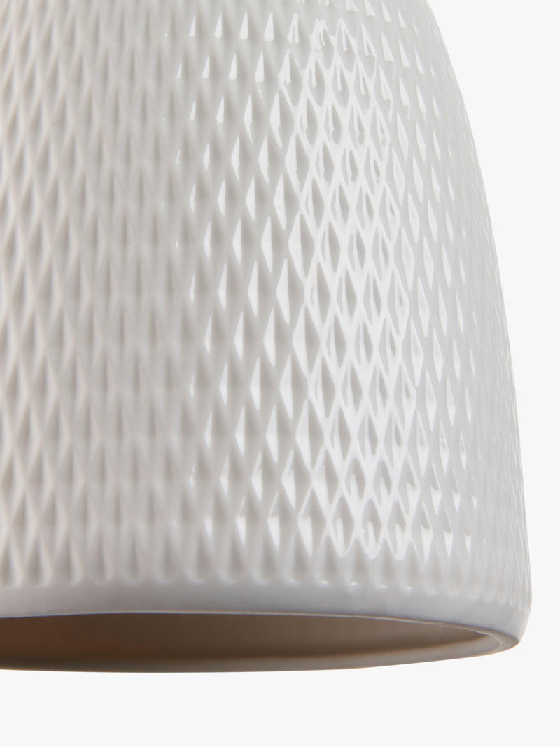 John Lewis textured porcelain lamp shade white (British brand)