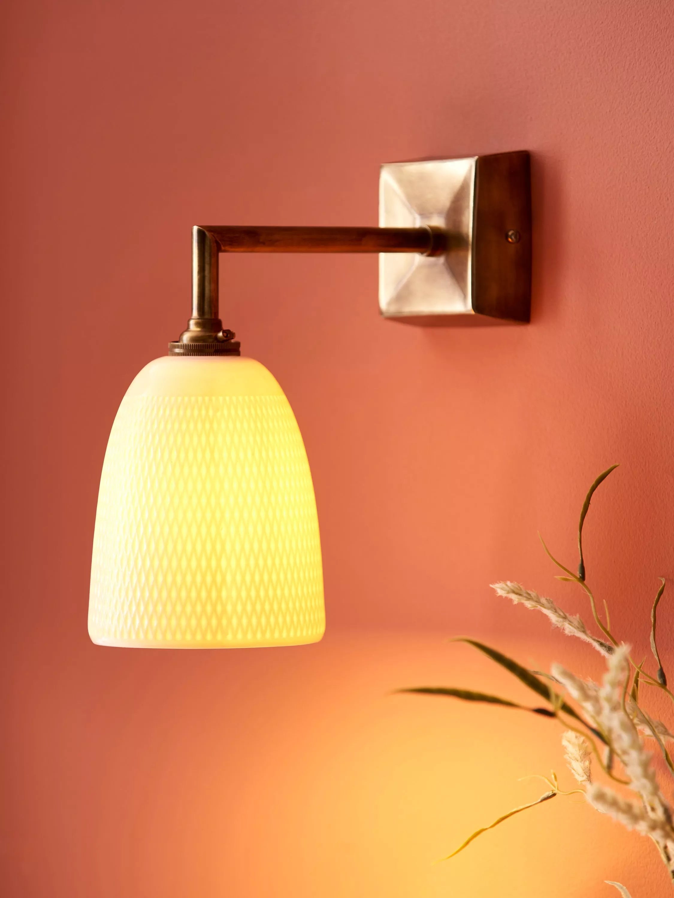John Lewis textured porcelain lamp shade white (British brand)