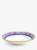 Eleanor Bowmer stoneware pasta bowl in multi, 22.5cm - British product