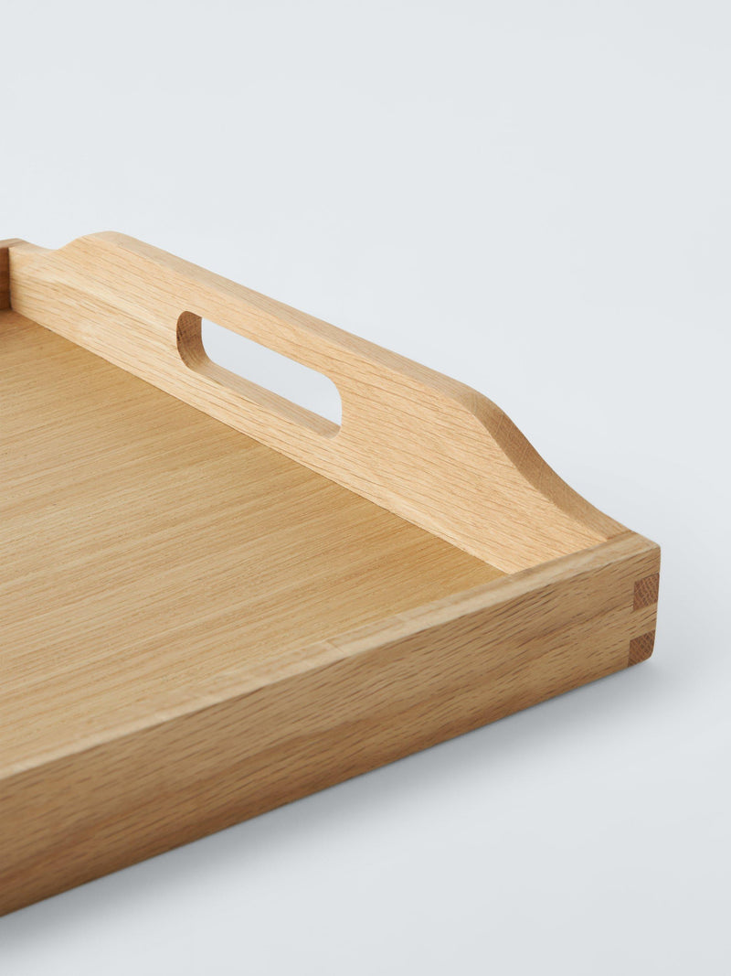 John Lewis large oak wood serving tray, natural, FSC-certified, UK version