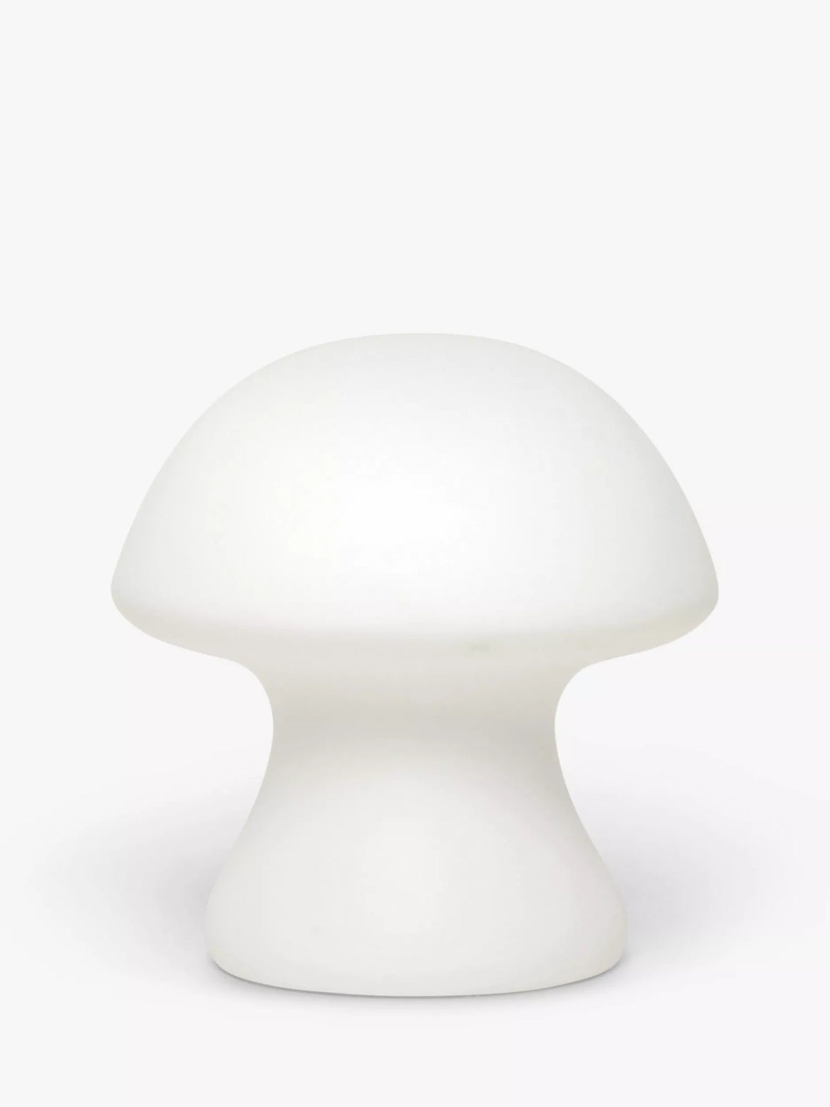 Kikkerland small cordless mushroom-shaped porcelain table light in white, UK version