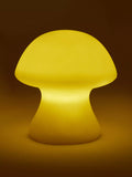 Kikkerland small cordless mushroom-shaped porcelain table light in white, UK version