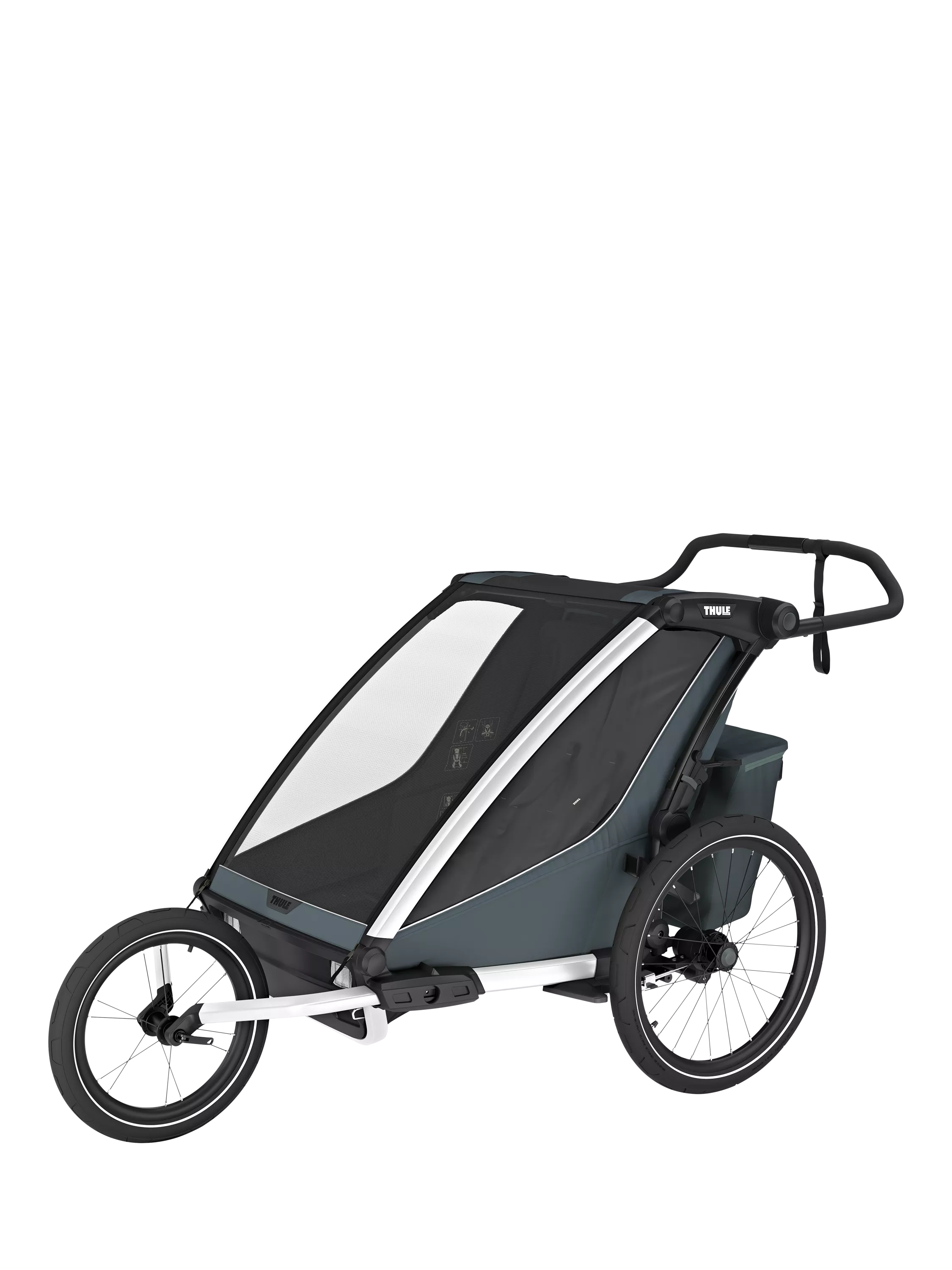 Thule Chariot Jogging-Set Doppelpack mit pannensicheren Rädern (britische Marke)
