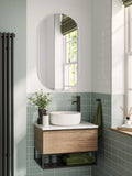 hib. Fusion Pill Bathroom Mirror, 90x50cm, White