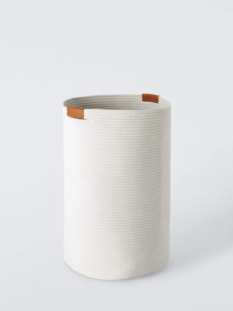 John Lewis rope laundry basket white - British product
