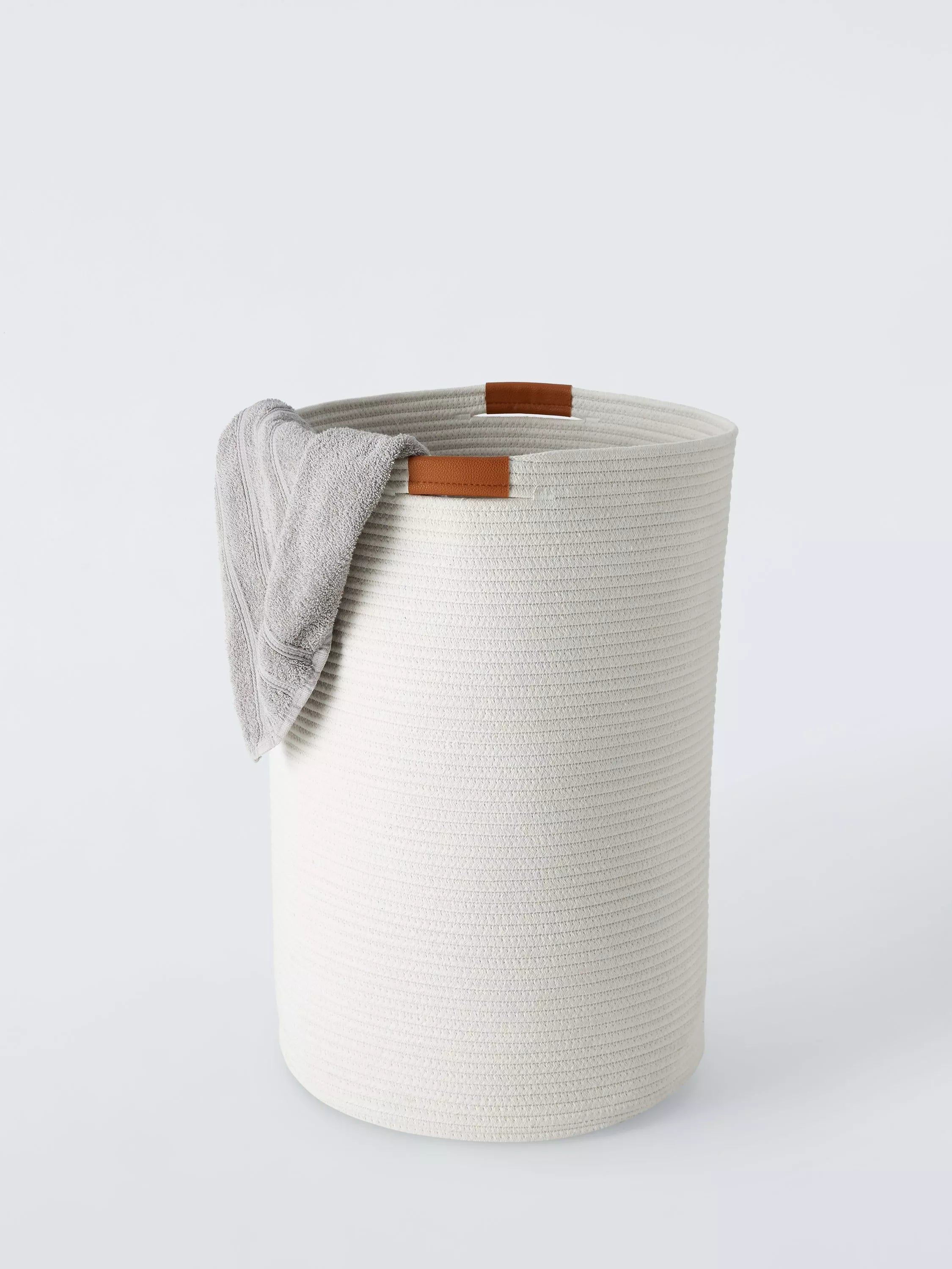 John Lewis rope laundry basket white - British product