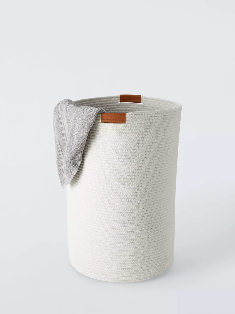 John Lewis rope laundry basket white - British product
