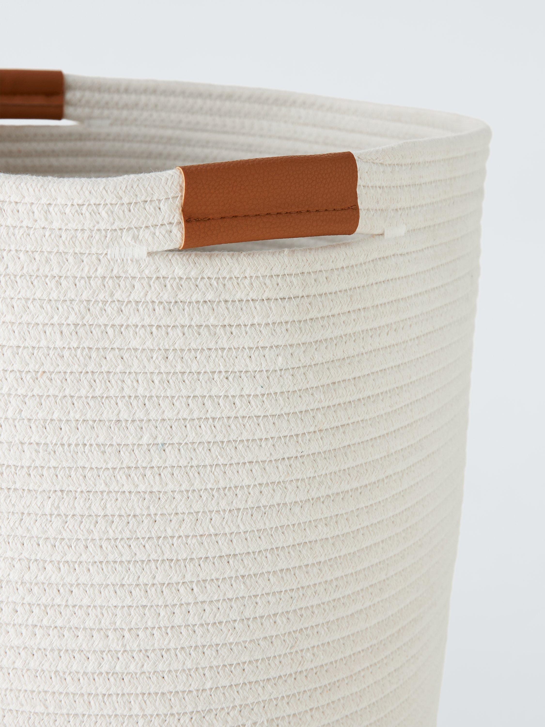 John Lewis rope laundry basket white - British product