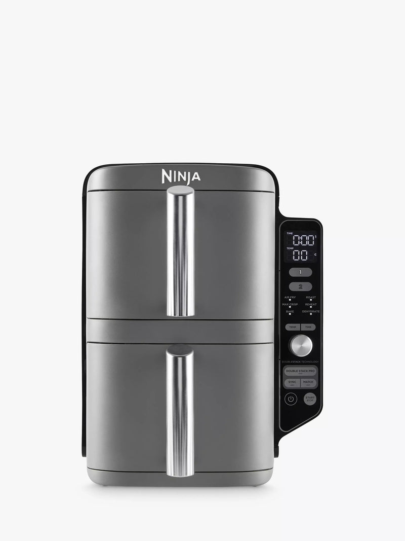 Ninja Double Stack XL 2-Drawer Air Fryer in Grey, imported from the UK