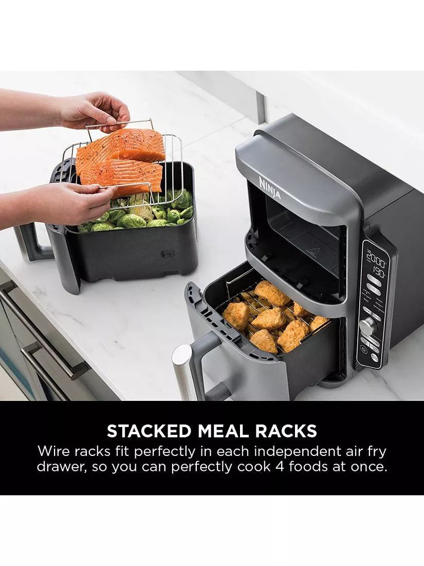 Ninja Double Stack XL 2-Drawer Air Fryer in Grey, imported from the UK