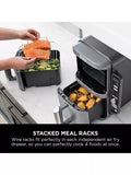 Ninja Double Stack XL 2-Drawer Air Fryer in Grey, imported from the UK