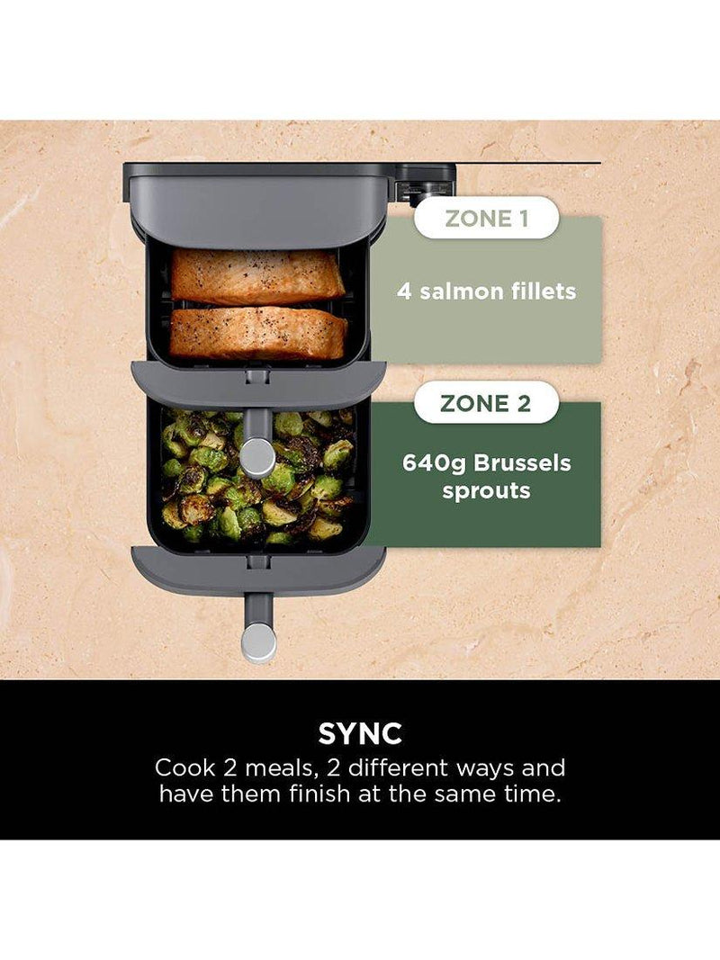 Ninja Double Stack XL 2-Drawer Air Fryer in Grey, imported from the UK