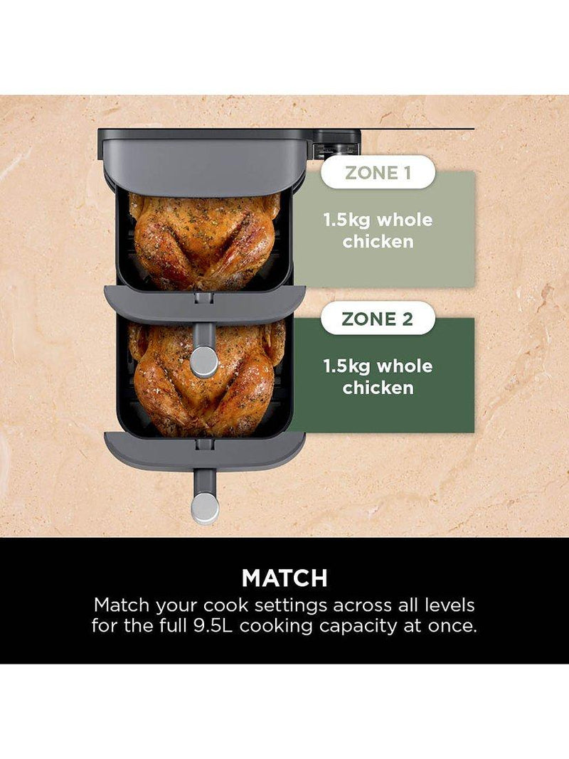 Ninja Double Stack XL 2-Drawer Air Fryer in Grey, imported from the UK