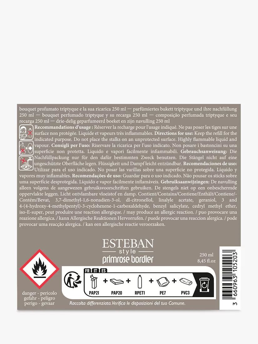Esteban neroli scented bouquet triptyque reed diffuser 250ml - British product