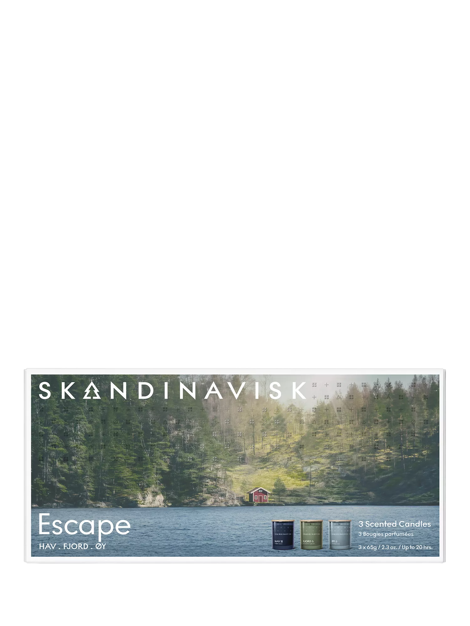 SKANDINAVISK Escape Mini Trio scented candles 3x65g - British product