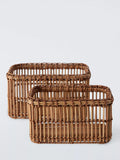 John Lewis Mid-Century rattan baskets set of 2, imported from the UK
