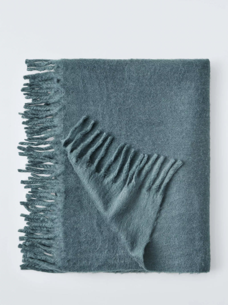 John Lewis Mohair Effect Plain Throw 140x190cm, UK version