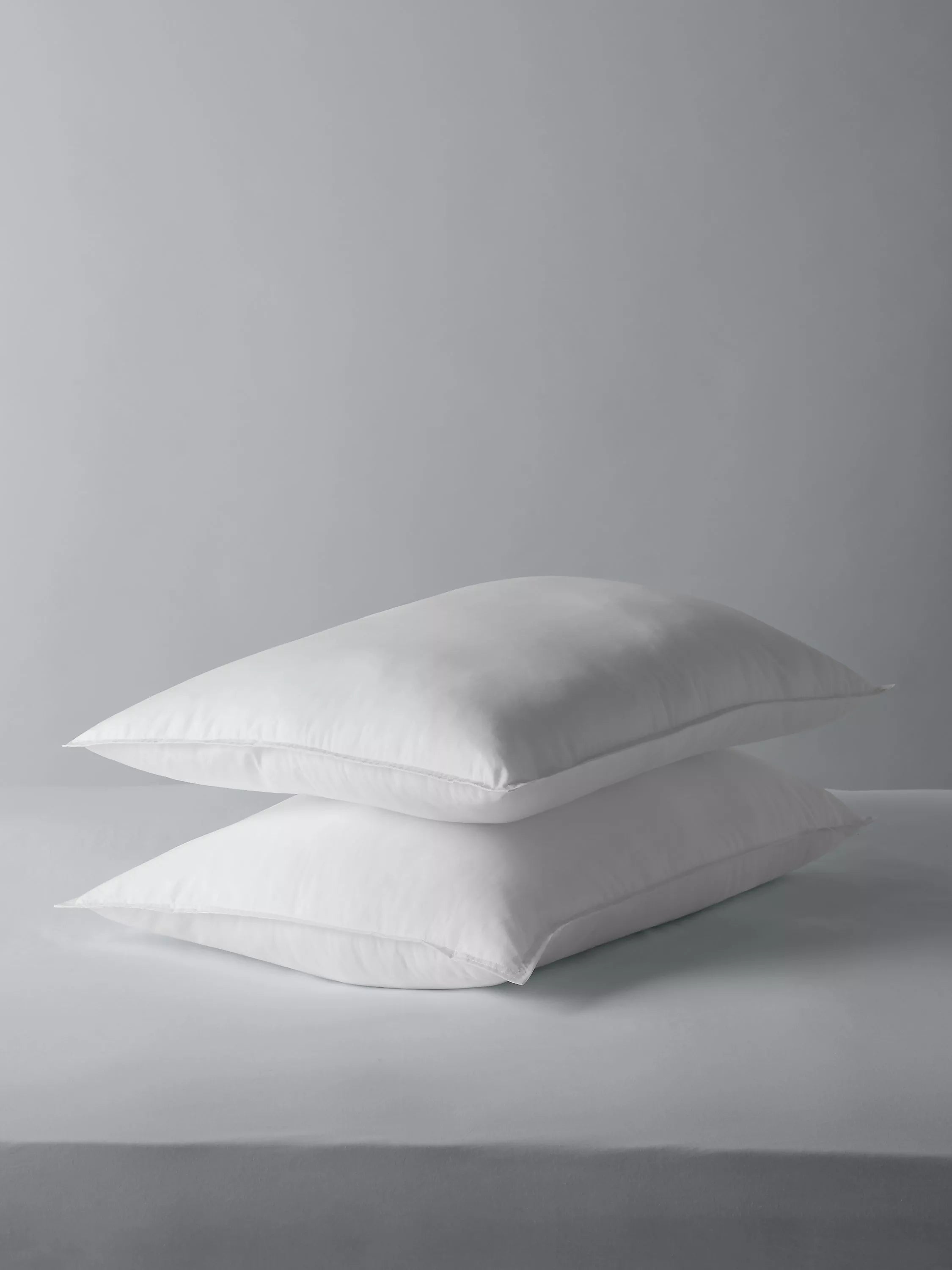 John Lewis synthetic soft touch washable standard pillow pair, medium, UK version