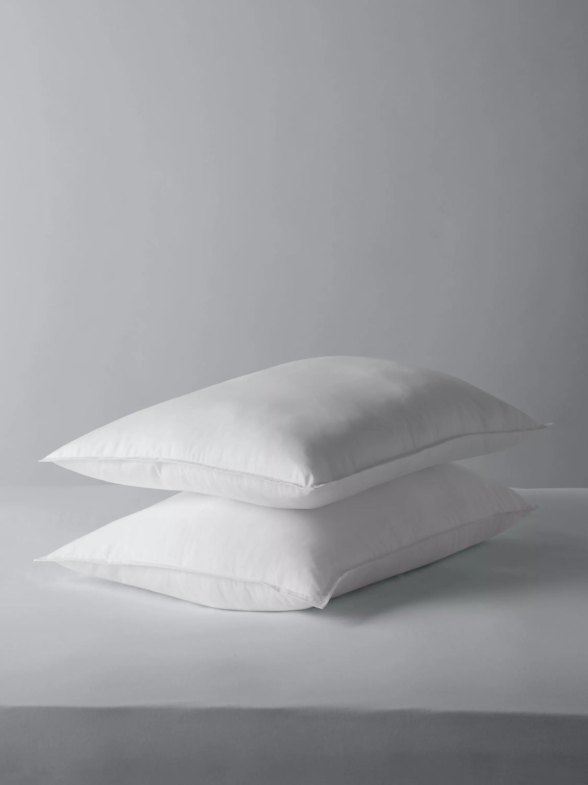John Lewis synthetic soft touch washable standard pillow pair, medium, UK version