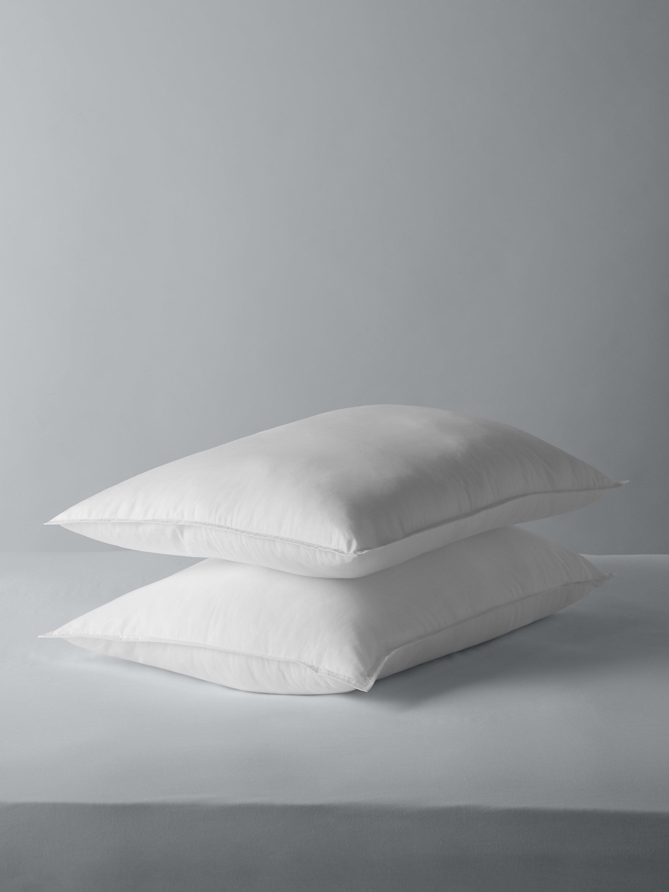 John Lewis synthetic soft touch washable standard pillow pair, medium, UK version