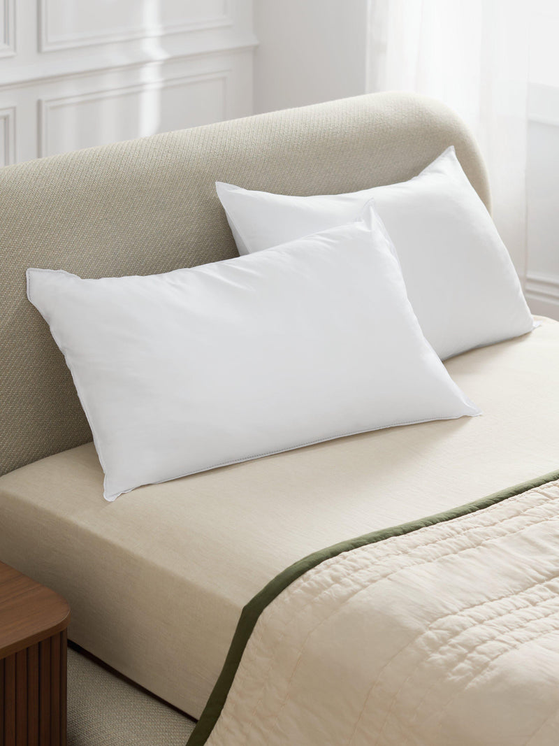John Lewis synthetic soft touch washable standard pillow pair, medium, UK version