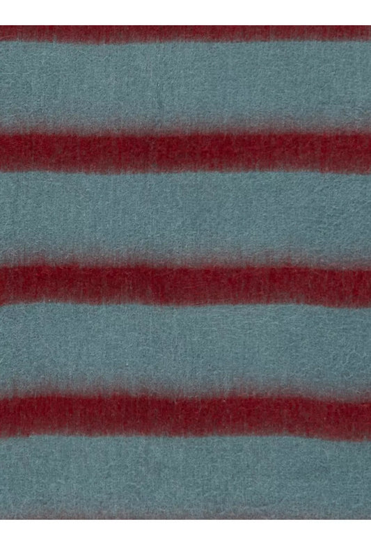 Mohair Effect Stripe Throw, Heritage Grey