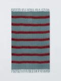 Mohair Effect Stripe Throw, Heritage Grey