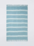 Mohair Effect Stripe Throw, Heritage Grey