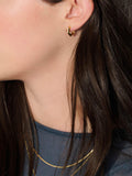 Rachel Jackson London mini bevelled hexagon hoop earrings 12mm (British brand)