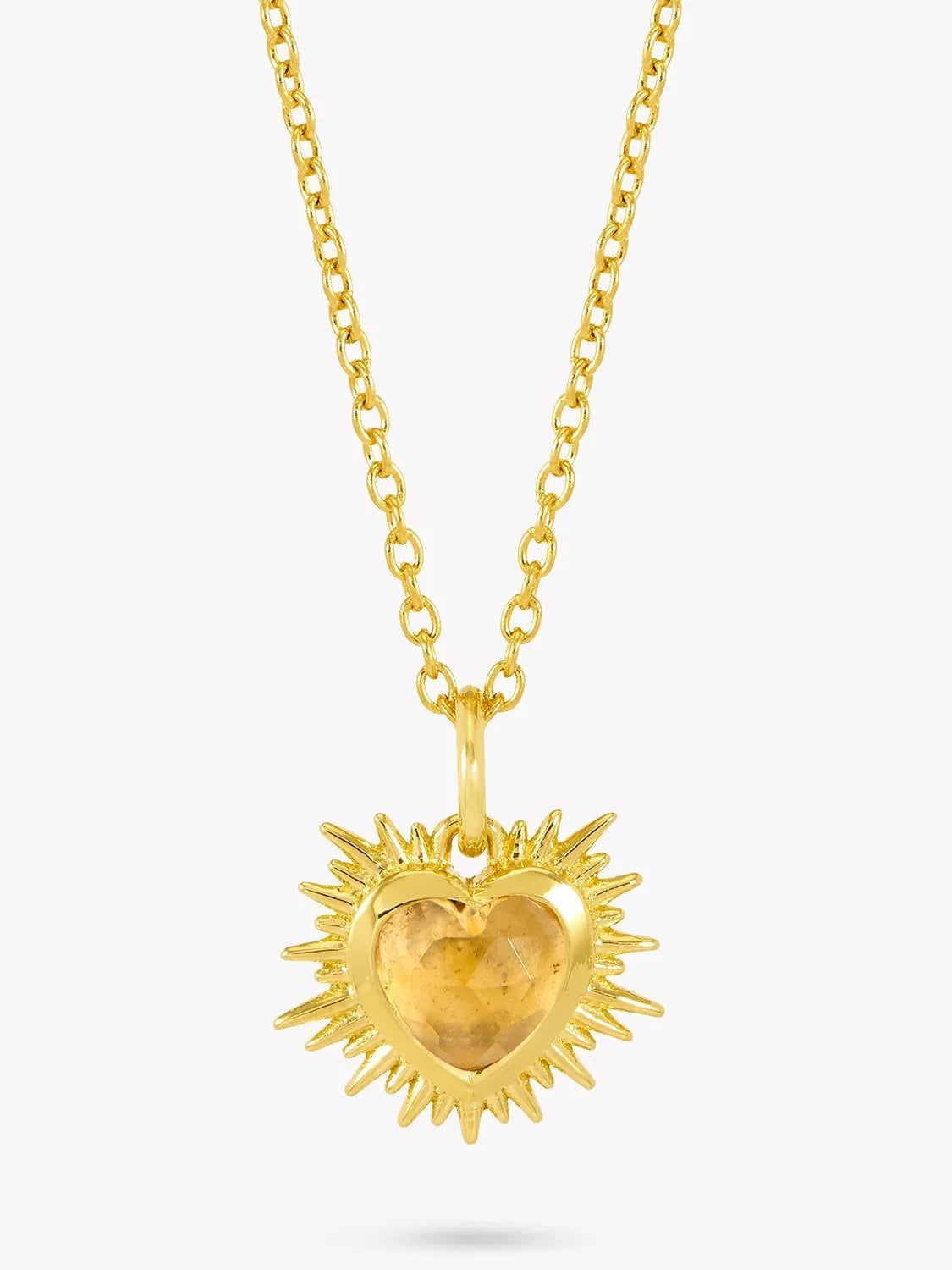 Rachel Jackson London Personalised Electric Love Birthstone Heart Necklace