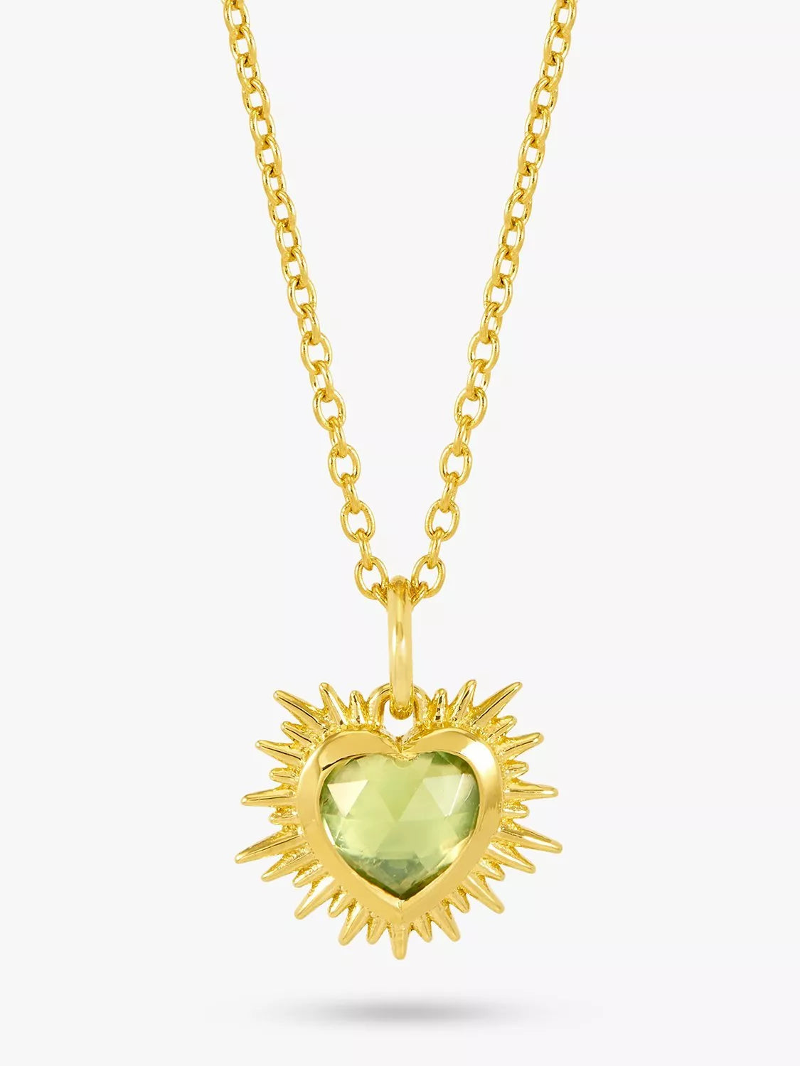 Rachel Jackson London Personalised Electric Love Birthstone Heart Necklace