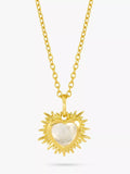 Rachel Jackson London Personalised Electric Love Birthstone Heart Necklace
