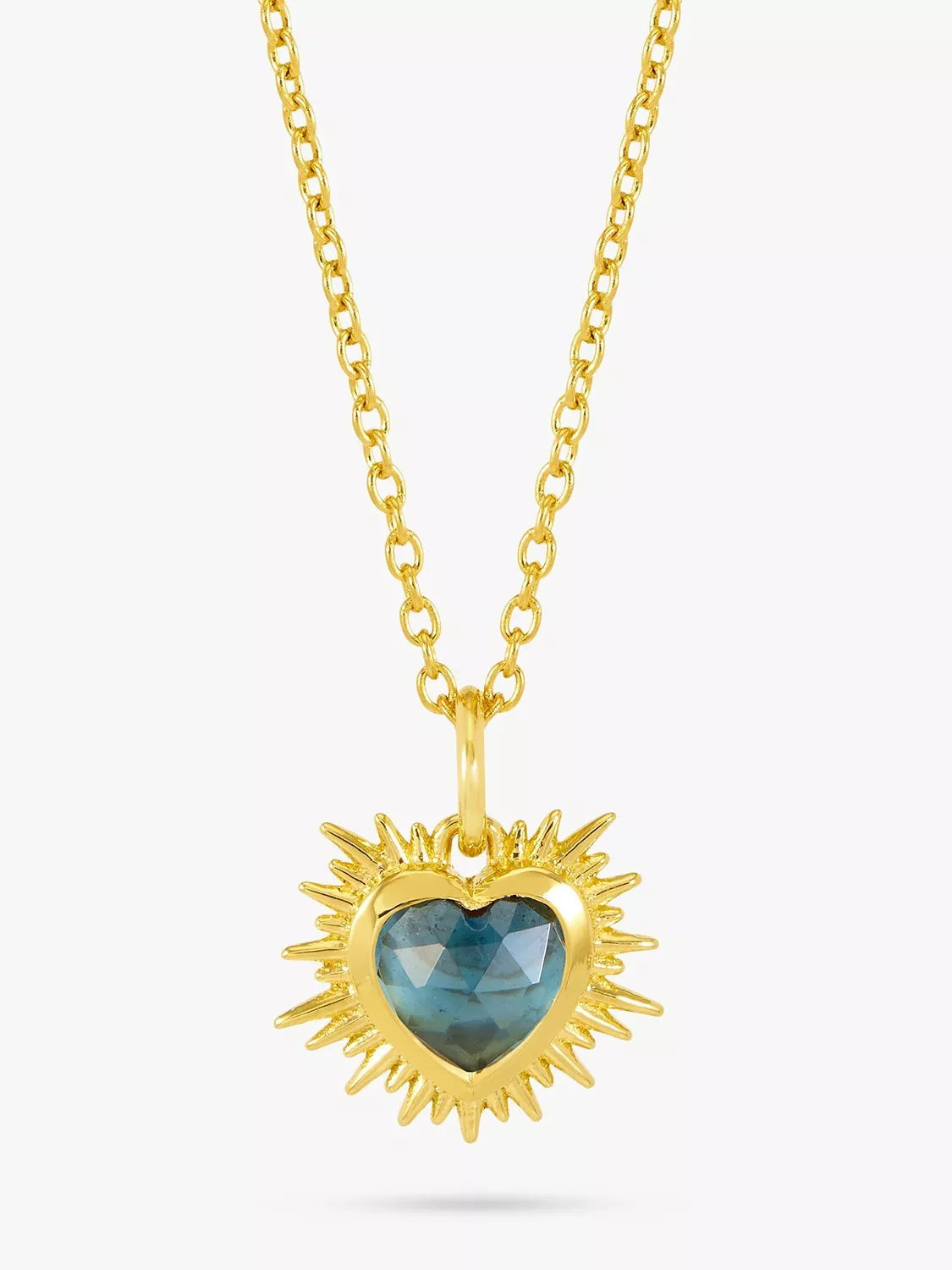 Rachel Jackson London Personalised Electric Love Birthstone Heart Necklace