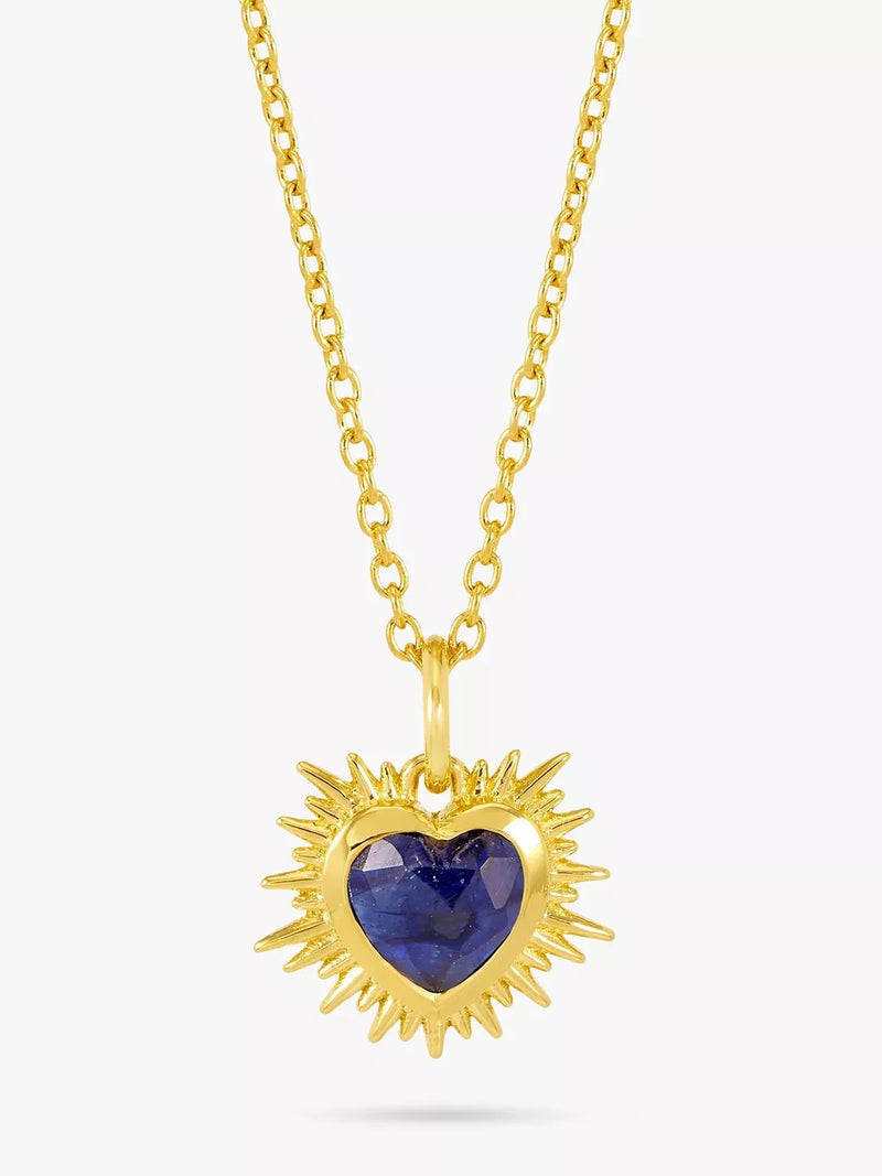 Rachel Jackson London Personalised Electric Love Birthstone Heart Necklace
