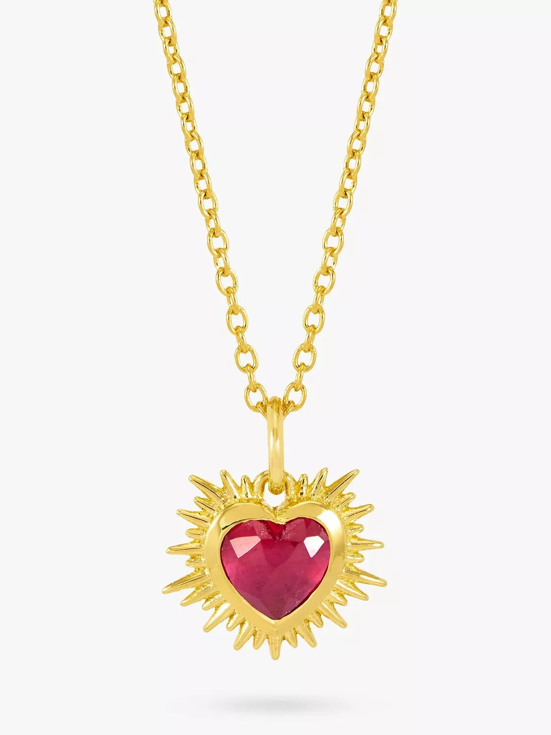 Rachel Jackson London Personalised Electric Love Birthstone Heart Necklace