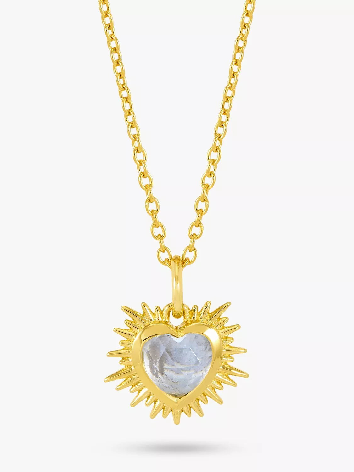 Rachel Jackson London Personalised Electric Love Birthstone Heart Necklace