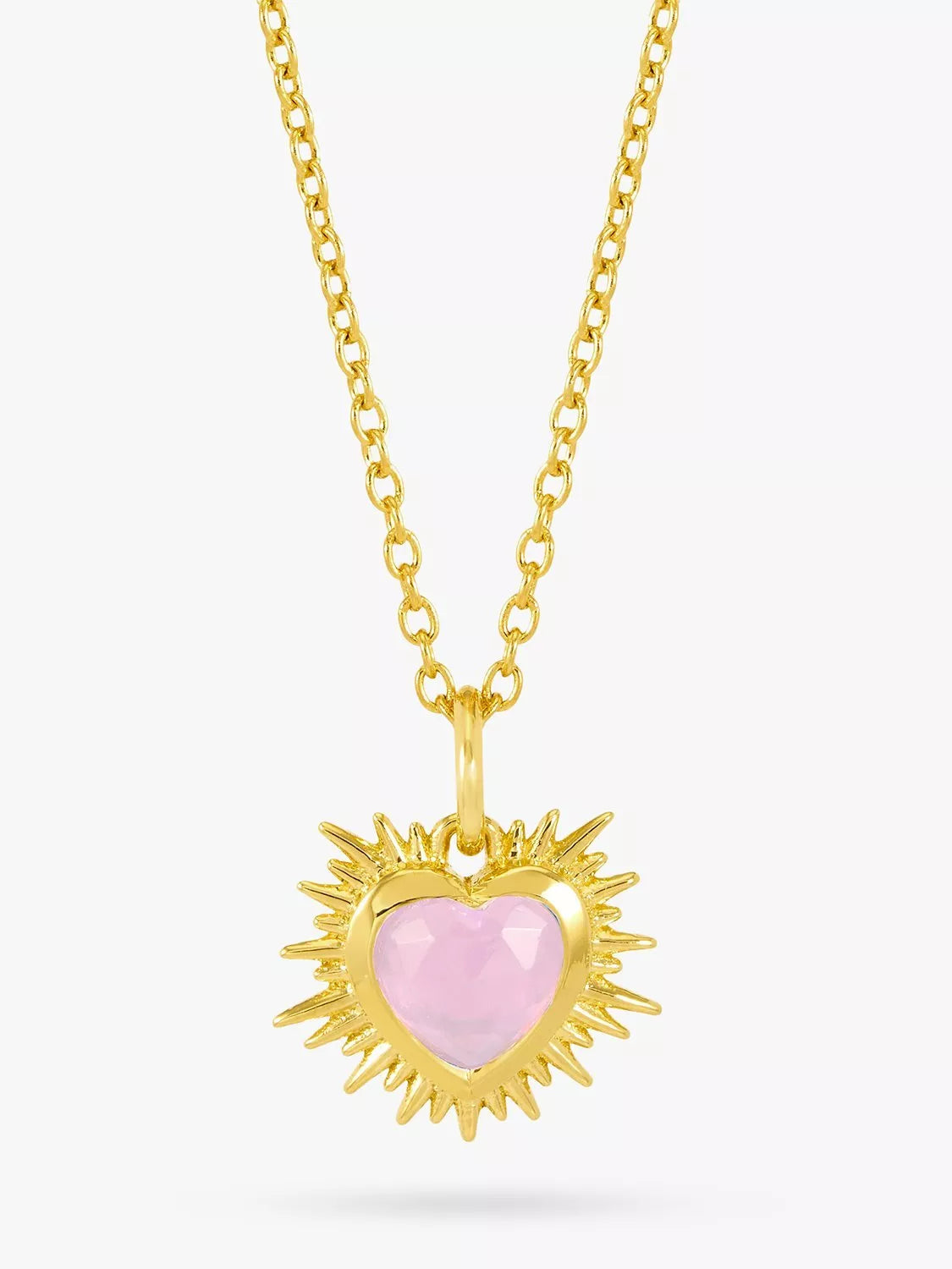 Rachel Jackson London Personalised Electric Love Birthstone Heart Necklace
