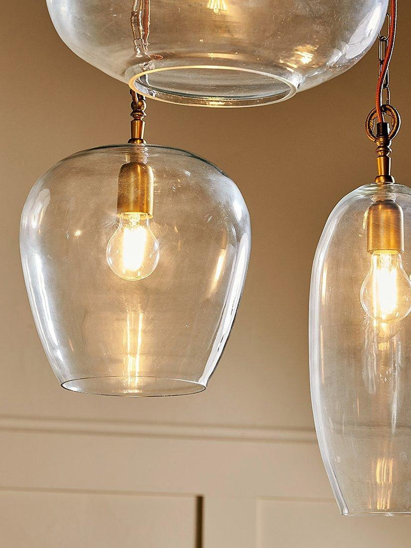nkuku Otoro cluster pendant light clear - British product