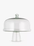 nkuku recycled glass dome cake stand 30cm, imported from the UK
