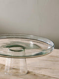 nkuku recycled glass dome cake stand 30cm, imported from the UK