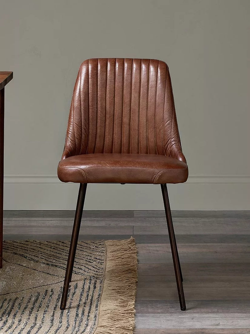 nkuku Harsha leather dining chair, UK version