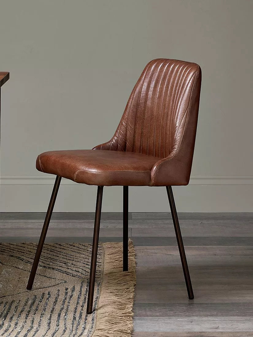 nkuku Harsha leather dining chair, UK version