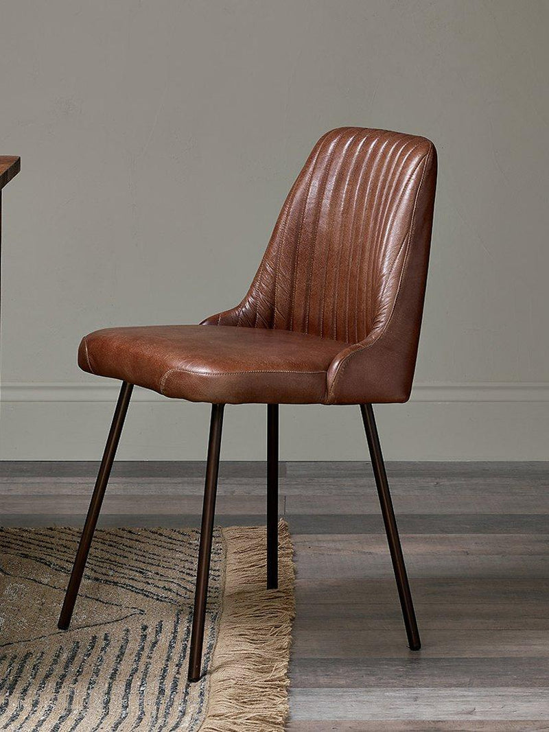 nkuku Harsha leather dining chair, UK version