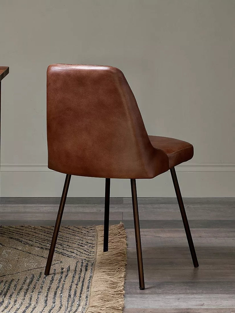 nkuku Harsha leather dining chair, UK version