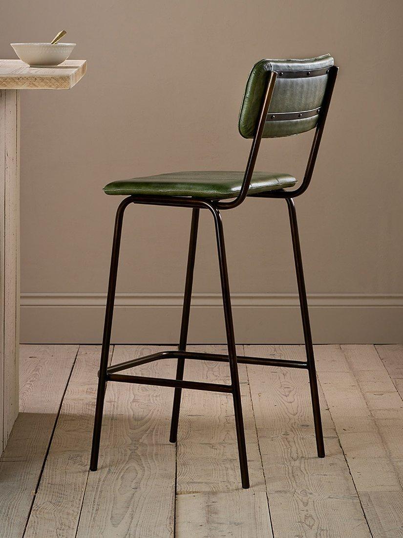 nkuku Ukari leather counter chair, imported from the UK