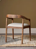 nkuku Anbu acacia upholstered dining chair (British brand)