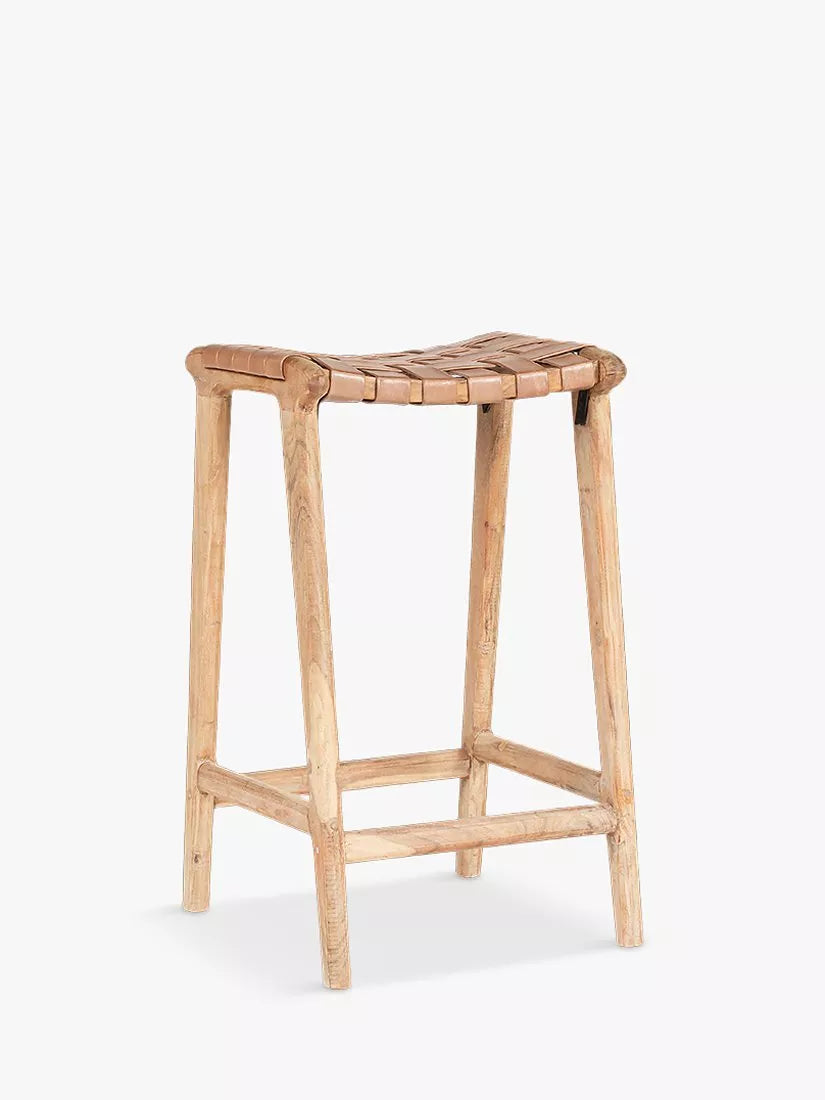 nkuku Adembi Goat Leather Counter Stool (British brand)