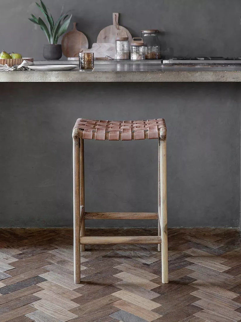 nkuku Adembi Goat Leather Counter Stool (British brand)
