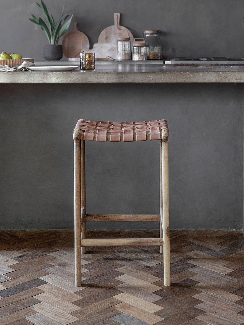 nkuku Adembi Goat Leather Counter Stool (British brand)